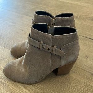 Sole Society Tan Suede Booties - Size 6.5